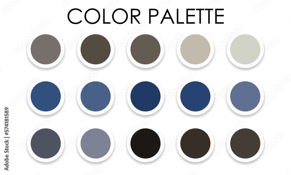 Large color palette. Color samples. Vector illustration