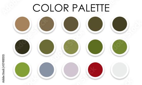 Obraz na płótnie Large color palette. Color samples. Vector illustration w salonie