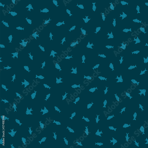 Fish Seamless Pattern Background. Vector illustration backdrop. © inventoris