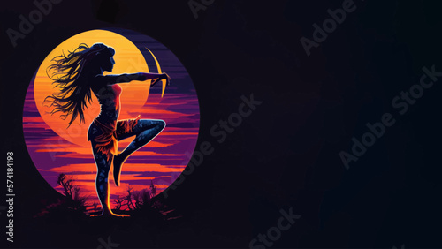 Yoga meditation background banner, yoga practice backgrounds, illustration graphic