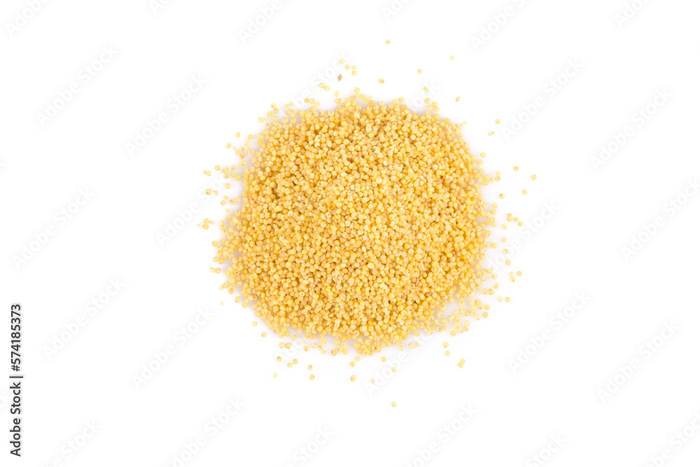 Dry millet isolated on white