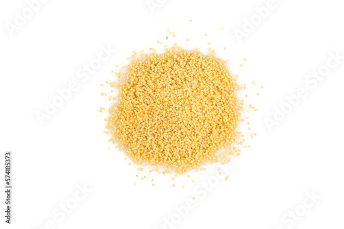 Dry millet isolated on white