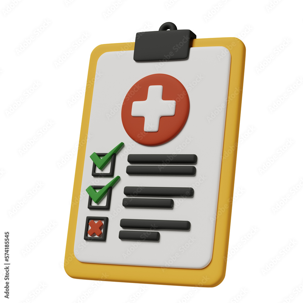 Medical report 3d illustration Medical report 3d illustration