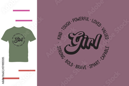 Girl power t shirt design