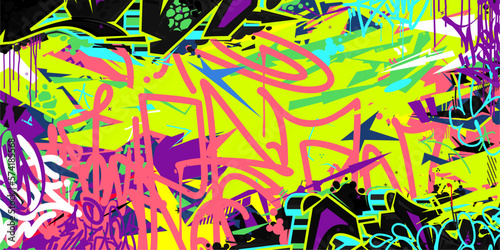 Abstract Urban Street Art Graffiti Style Vector Illustration Background Template