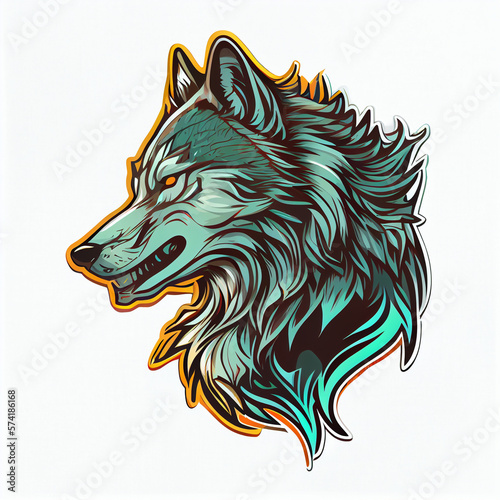 Fierce Howling Wolf Sticker  Unleash Your Inner Wildness Today  Generative AI