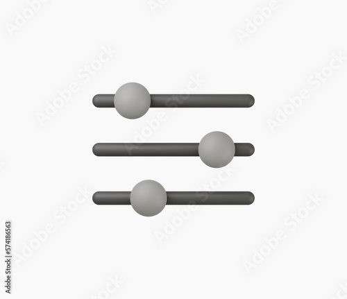 3d Realistic Filter Icon vector illustration