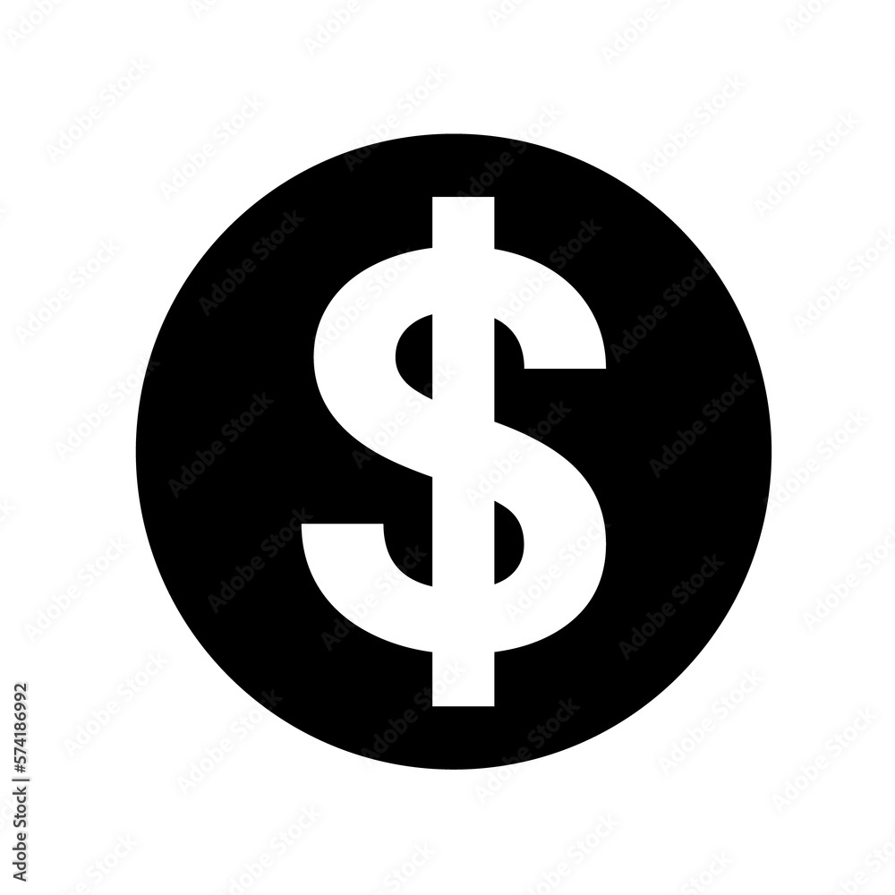 Dollar coin symbol. money symbol Dollar coin symbol. money symbol