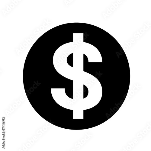 Dollar coin symbol. money symbol