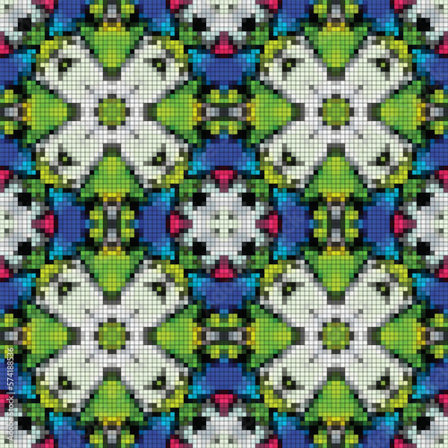 Ethnic boho seamless pattern. Traditional ornament. Folk motif. Textile rapport.