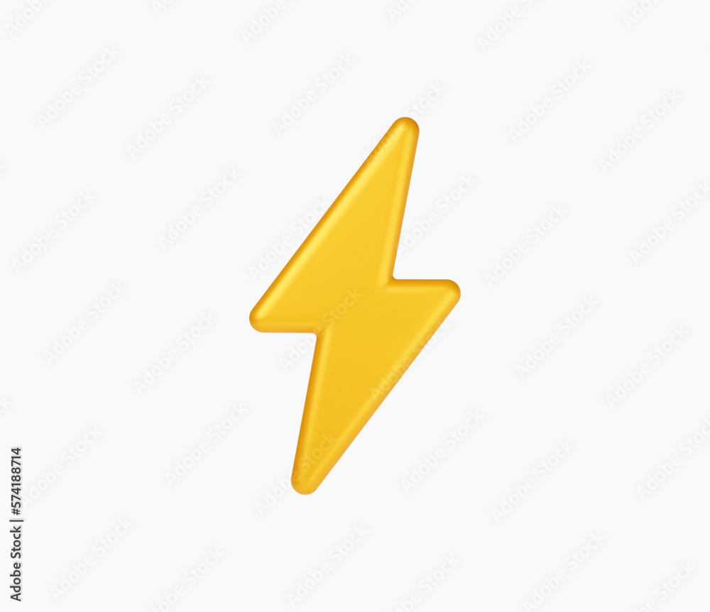 3d Realistic Lightning bolt Vector illustration 3d Realistic Lightning bolt Vector illustration