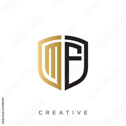 mf shield logo design vector icon