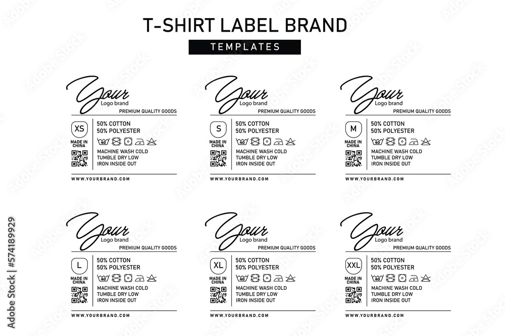 Clothing Label Tag Concept No Border Vector Design Stock Vector | Adobe  Stock