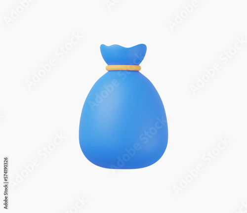 3d Realistic Money bag icon vector illustration