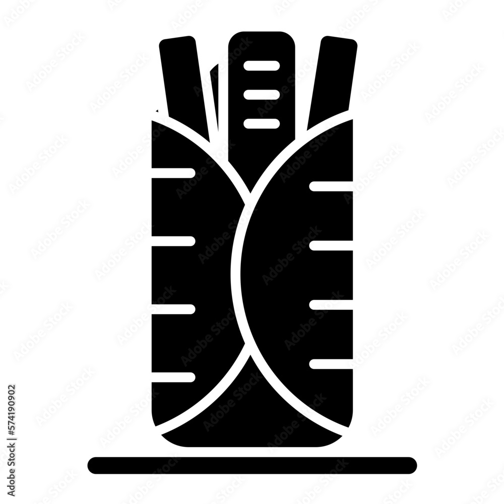 Burrito Glyph Icon Burrito Glyph Icon