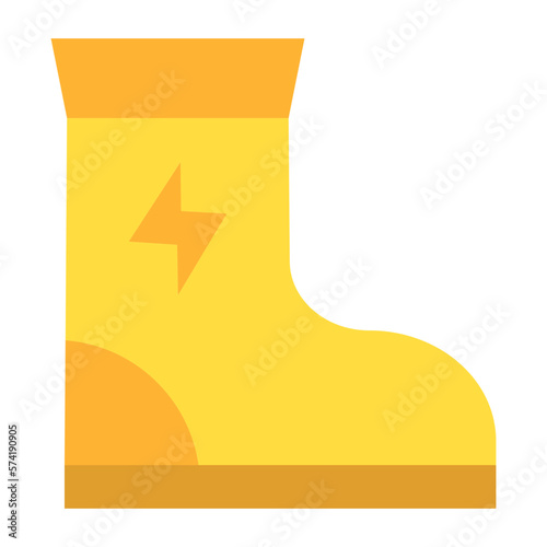 Electrician Boots Flat Multicolor Icon