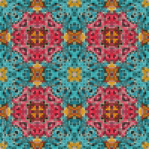 Ethnic boho seamless pattern. Traditional ornament. Folk motif. Textile rapport.