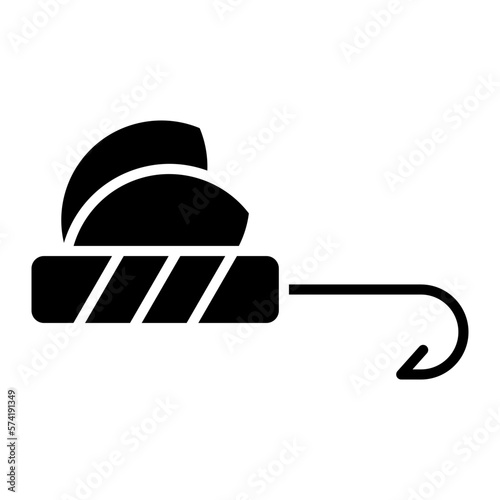 Fly-Fishing Glyph Icon