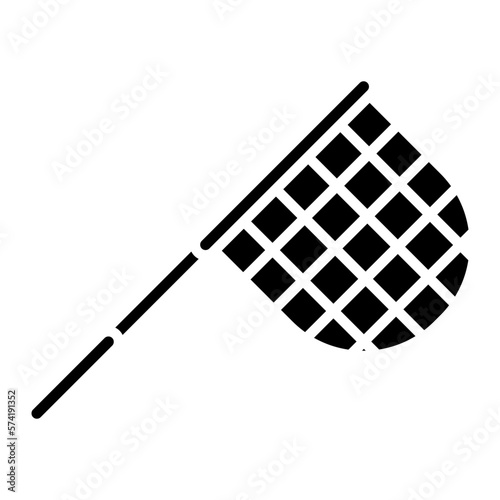 Hand Net Glyph Icon
