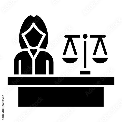 Plaintiff Female Glyph Icon