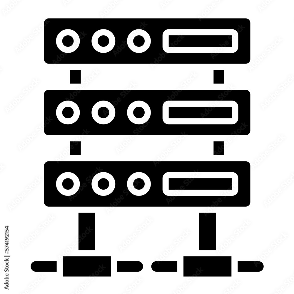 Server Glyph Icon Server Glyph Icon