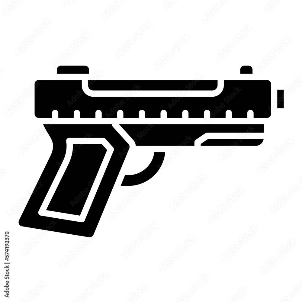 Firearm Glyph Icon
