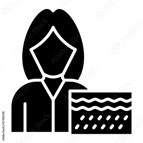Dermatologist Female Glyph Icon