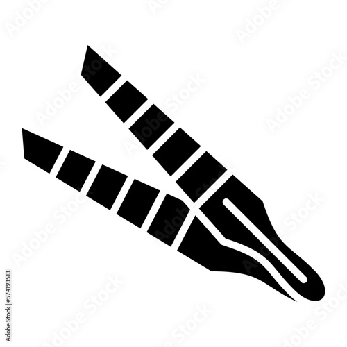 Tweezers Glyph Icon