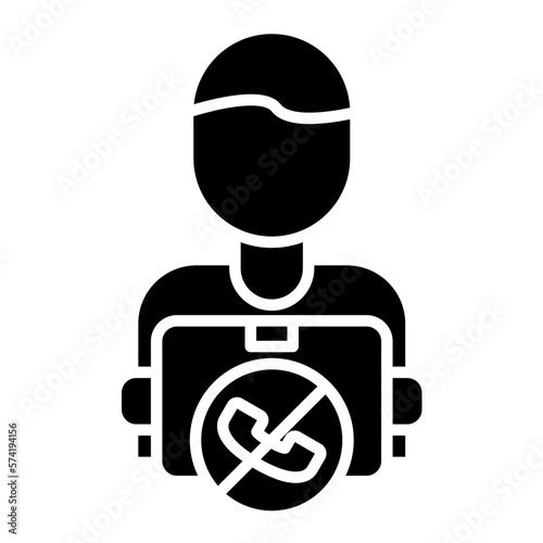 Contactless Delivery Glyph Icon