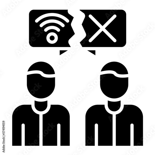 Digital Divide Glyph Icon