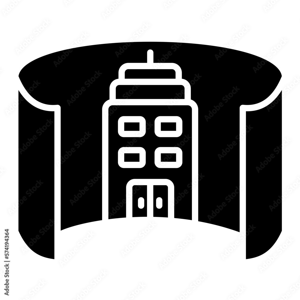 Virtual Office Glyph Icon Virtual Office Glyph Icon