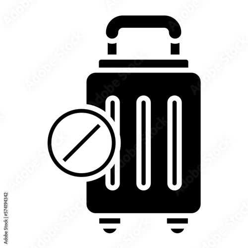 Travel Restrictions Glyph Icon