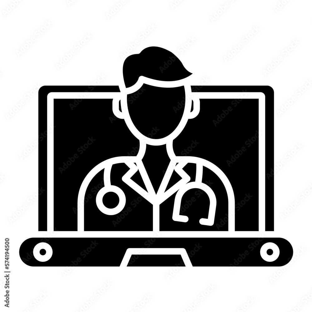 Digital Medicine Glyph Icon Digital Medicine Glyph Icon