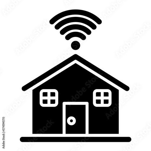 Smart House Glyph Icon