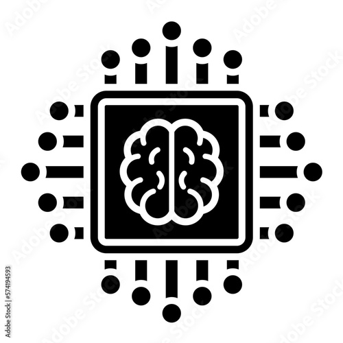 Super Brain Glyph Icon