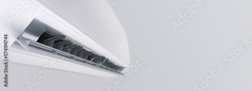 air conditioner on the wall, room cooling equipment.
