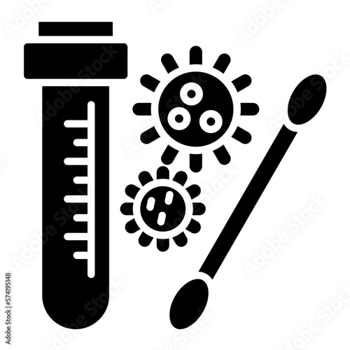 PCR Test Glyph Icon