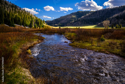 Looking out at East Fork of Hermosa Creek near Durango, Colorado, USA photo