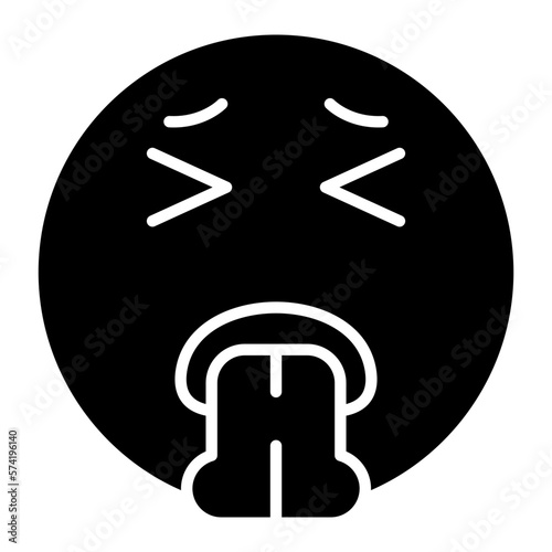 Vomit Glyph Icon