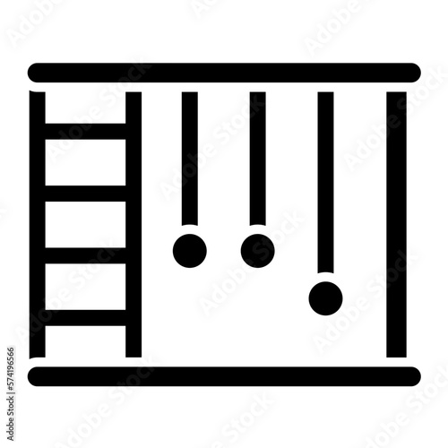 All in One Wall Gym Glyph Icon