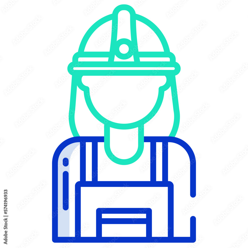 Fototapeta premium Electrician woman icon