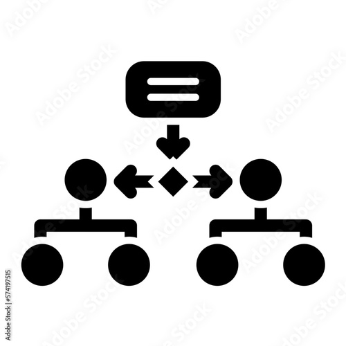 Horizontal Hierarchy Glyph Icon