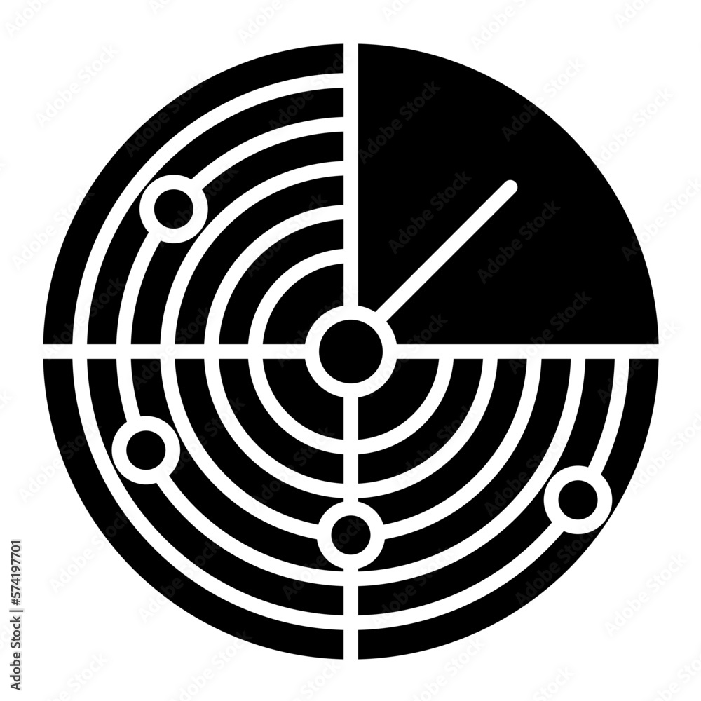 Radar Glyph Icon