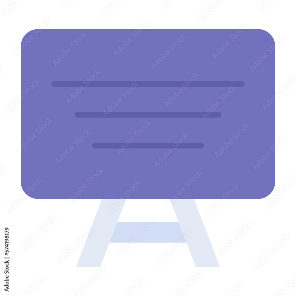 Blackboard Flat Multicolor Icon Blackboard Flat Multicolor Icon