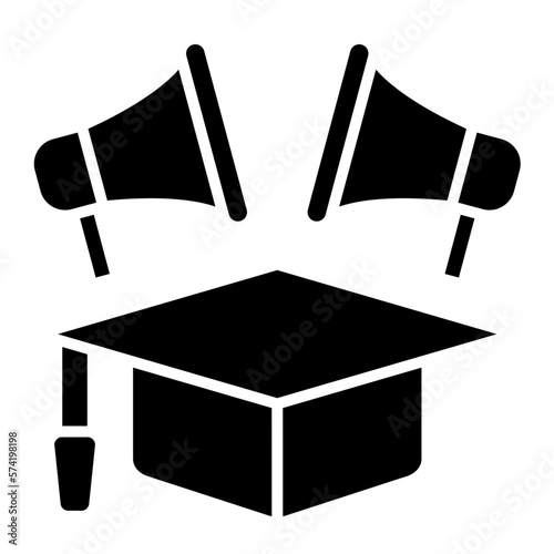 Educational Marketing Glyph Icon