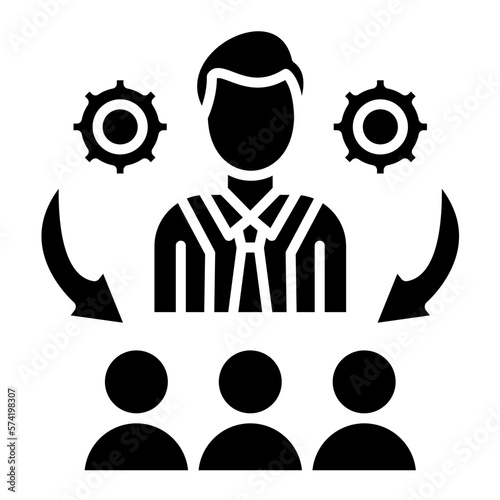 Mentoring Glyph Icon