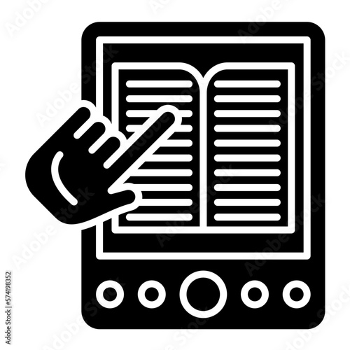 Reading Online Glyph Icon