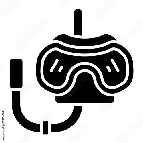 Diving Mask Glyph Icon