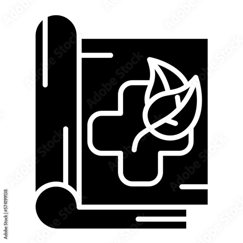 Alternative Medicine Magazine Glyph Icon