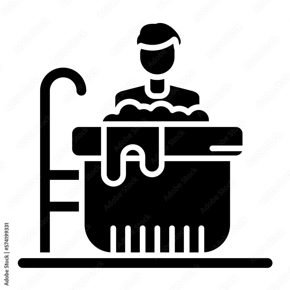 Mud Bath Glyph Icon Mud Bath Glyph Icon